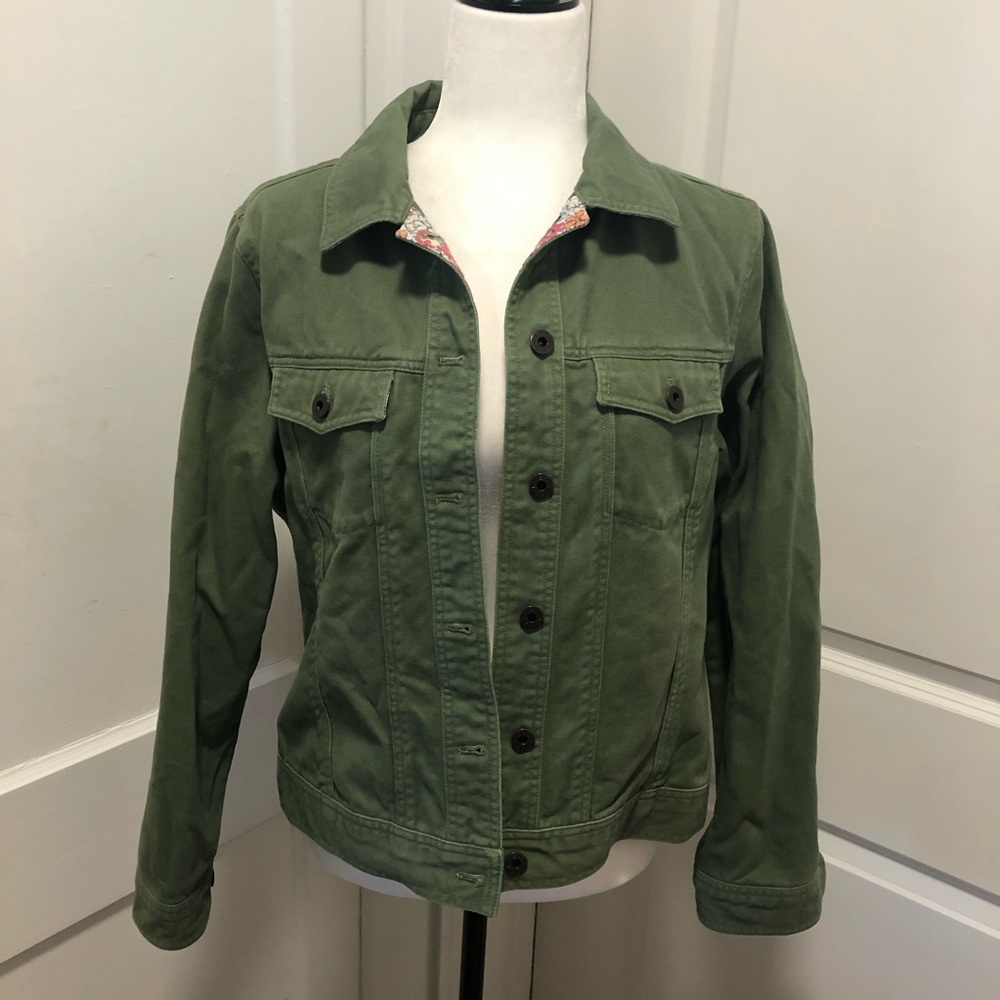 Ll bean ladies spring denim jean jacket size small